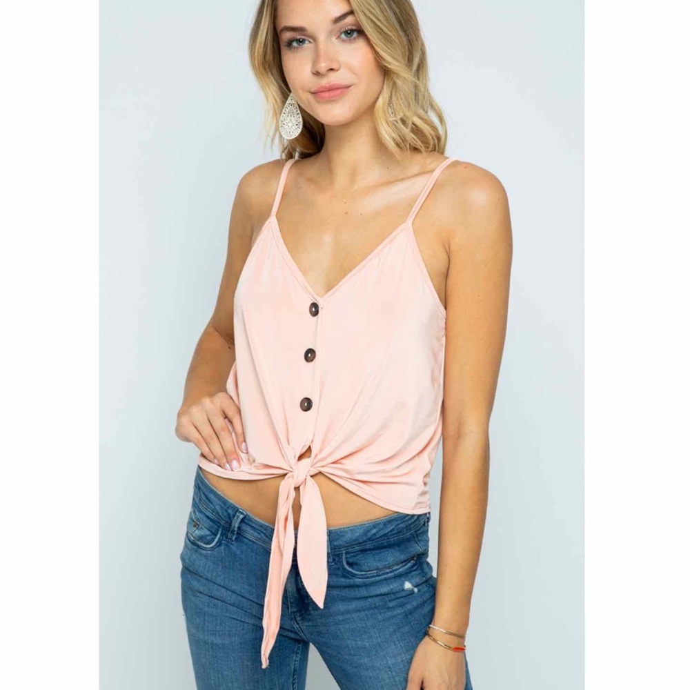 ✨Blush Cami W/ Front Tie✨